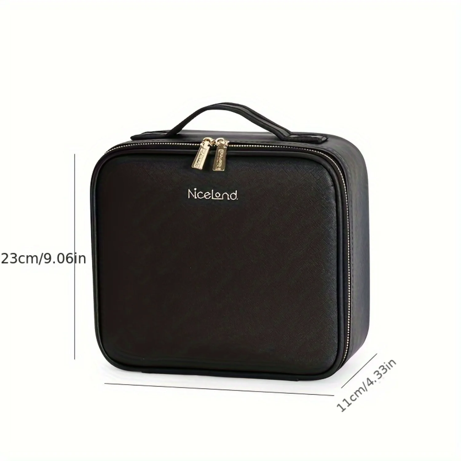 Portable Makeup Bag with Mirror and Light for Travel - Cosmetic Organizer