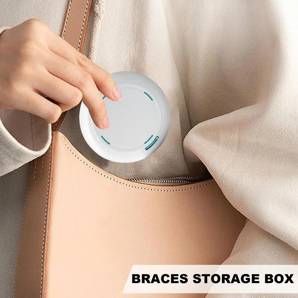 Denture Storage Box With Mirror Dental Orthodontic Retainer Case Portable False Teeth Container Dentistry Accessories Oral Care