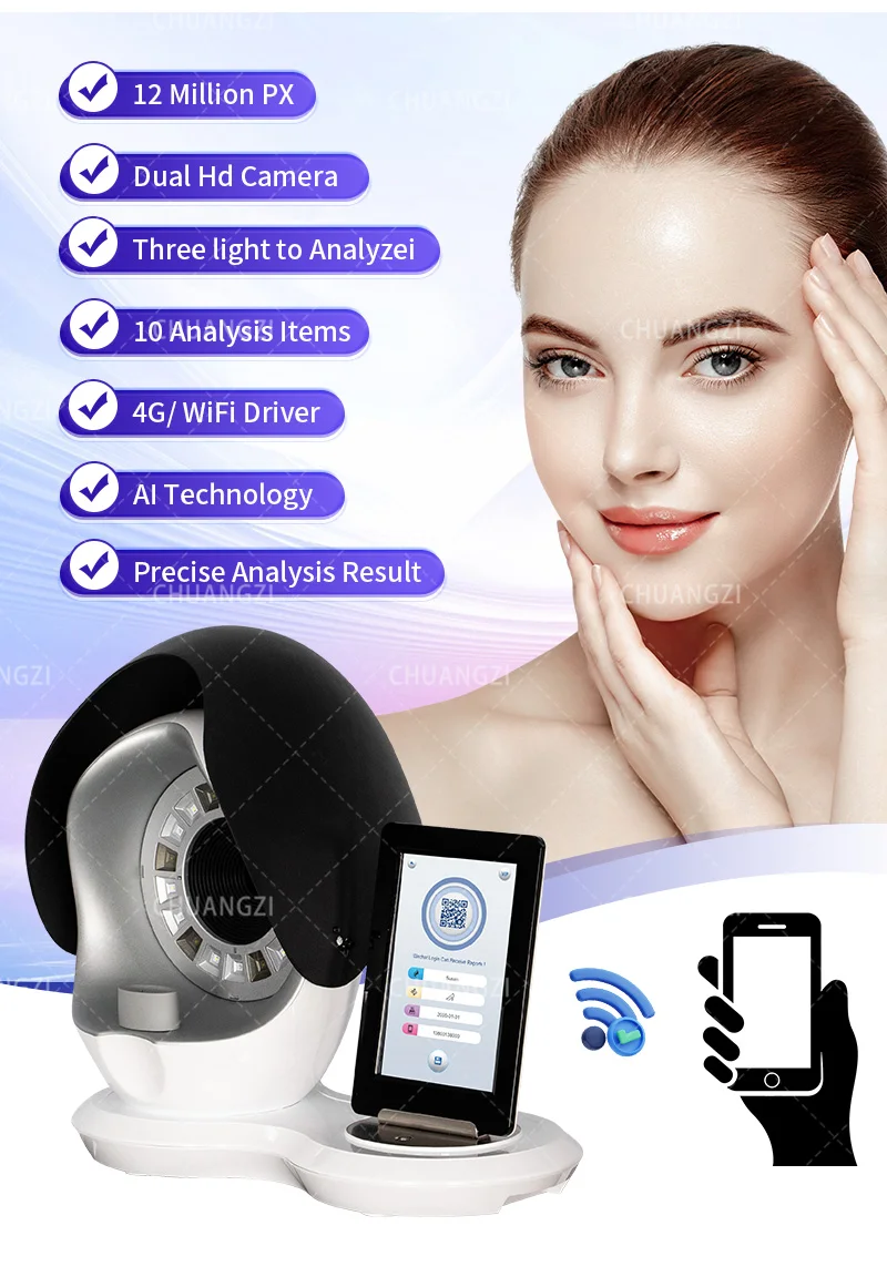 New Portable 3Dm Magic Mirror Digital Professional Facial Analysis Machine Beauty Equipment Salon 2024