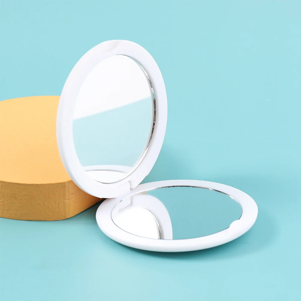 Double-Sided Makeup Mirror Round Folding Cosmetic Mirror Oval Travel Makeup Mirror Portable for Handbag Purse Pocket