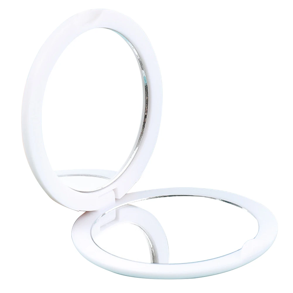 Double-Sided Makeup Mirror Round Folding Cosmetic Mirror Oval Travel Makeup Mirror Portable for Handbag Purse Pocket