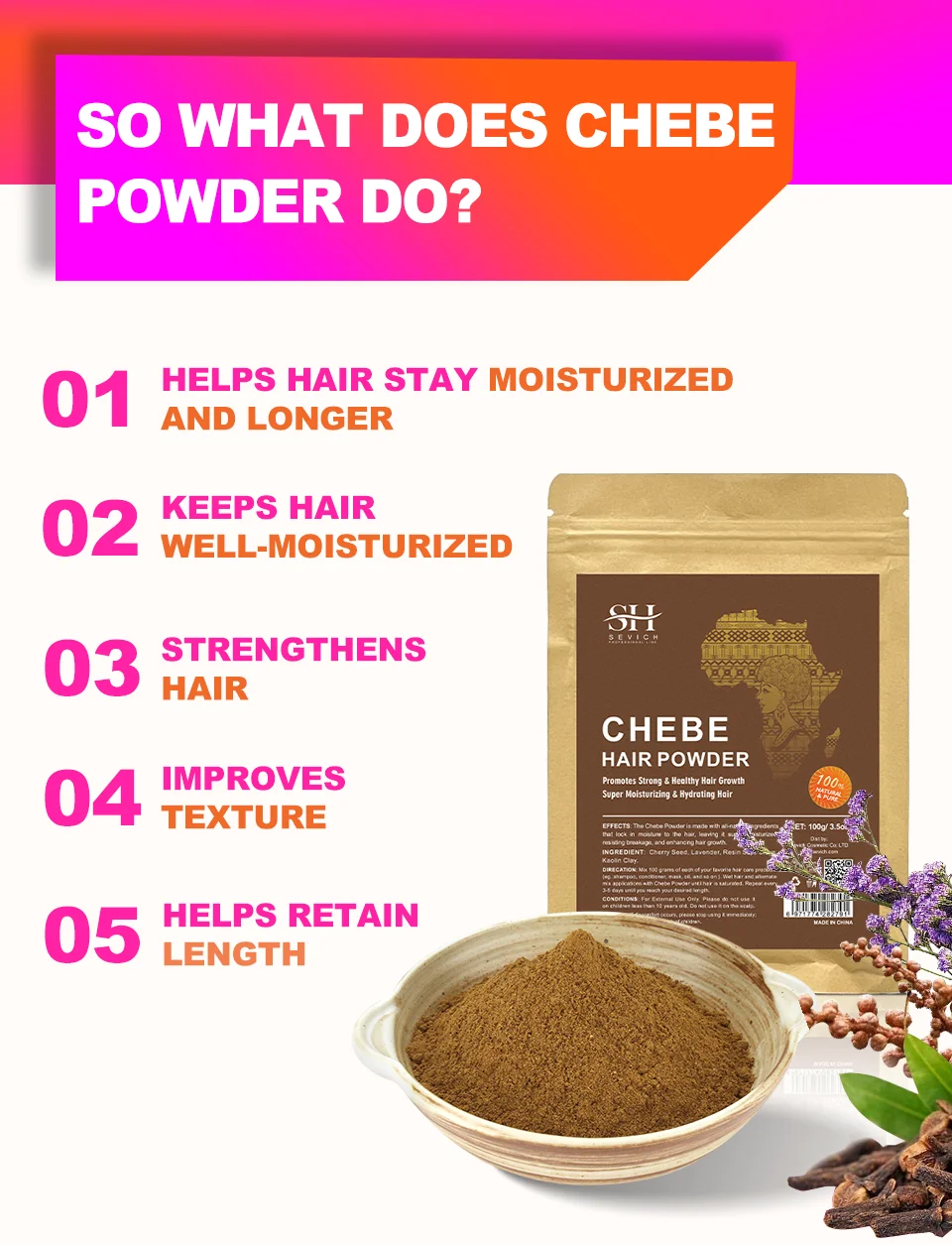 Fast Hair Growth Products African Chebe Powder Hair Growth Oil Hair Loss Treatment Chebe Hair Mask Anti Hair Break Products