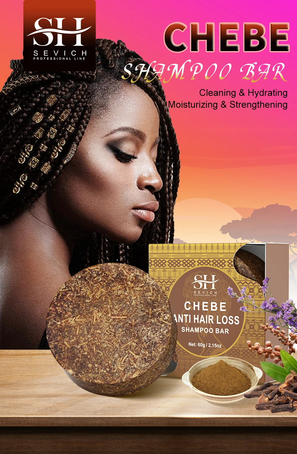 100% Chebe Set Fast Hair Growth Set Chebe Oil Traction Alopecia Anti Break Loss Chebe Powder Africa Chad Hair Loss Treatmen