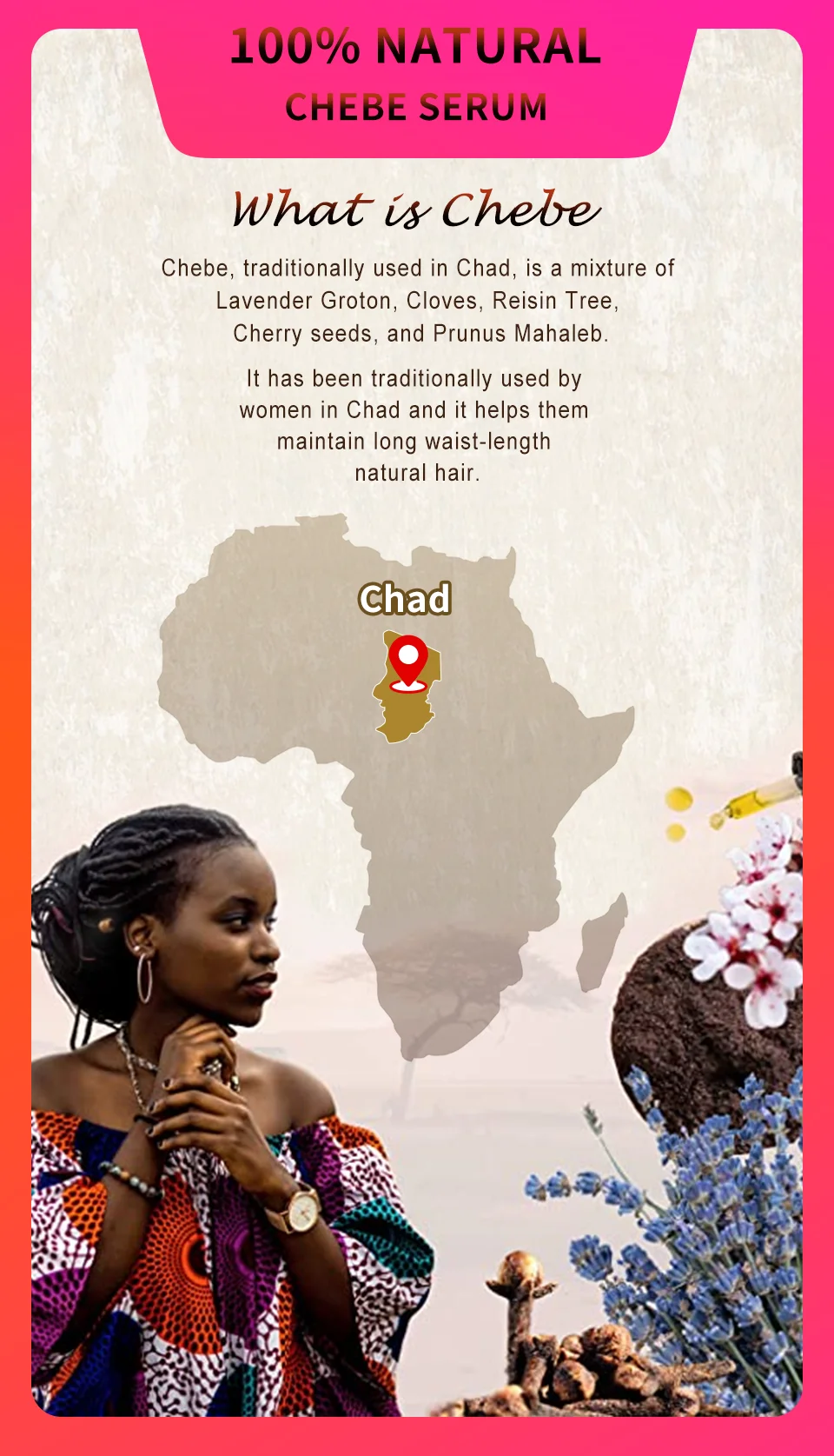 Sevich Hot sale 100g Chebe Powder From Chad 100% Natural Hair Regrowth 2 Month Super Fast Hair Growth Treatment Get Rid of Wigs