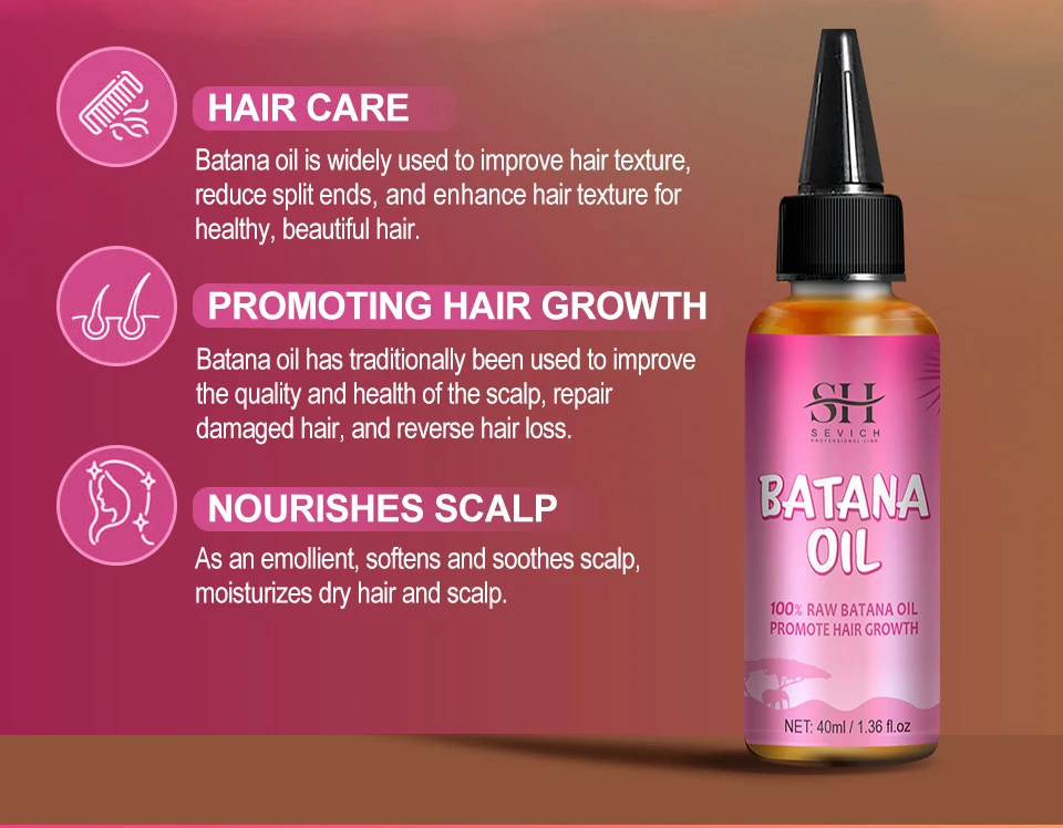 100% Batana Hair Fast Growth Oil Set African Crazy Traction Alopecia Batana Hair Mask chebe oil Hair Regrowth Treatment Sevich