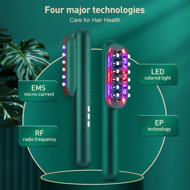 Electric RF Laser Hair Growth Comb Anti Hair Loss Massage Therapy Infrared Light EMS Vibration Massager Hair Brush Hair Care - Image 3