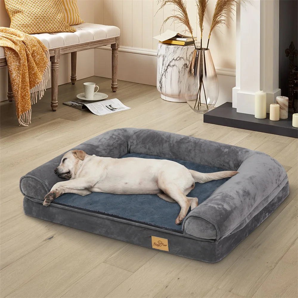 XXXL Large Calming Dog Bed Orthopedic Memory Foam Sofa Couch Waterproof Removable Cover Plush Mat for Small Medium Large Dogs