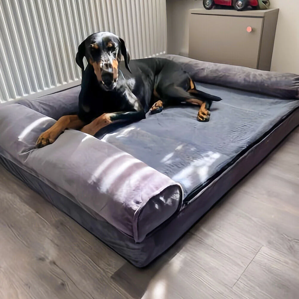 XXXL Large Calming Dog Bed Orthopedic Memory Foam Sofa Couch Waterproof Removable Cover Plush Mat for Small Medium Large Dogs