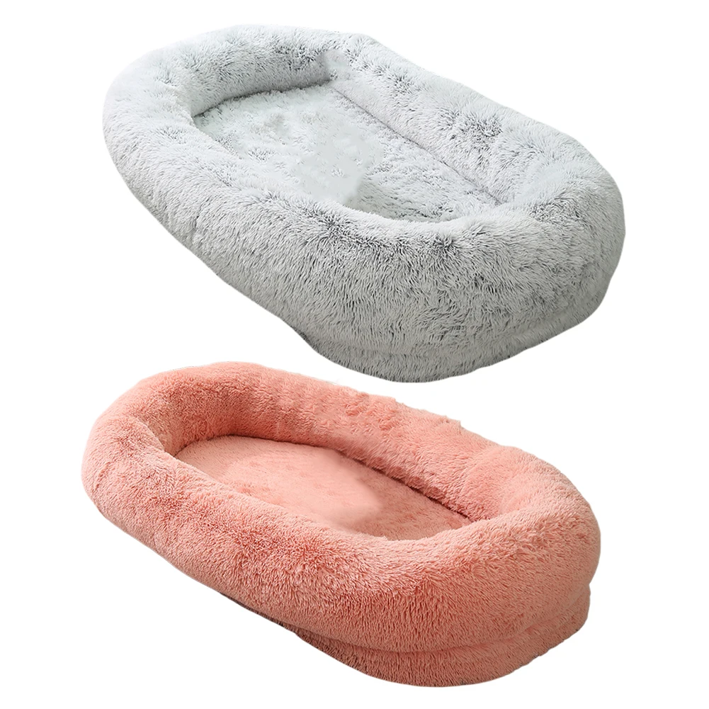 Adult Nap Bed Kennel Dog Bed Sofa Basket Human Size Giant Dog Bed Long Plush Large Pet Bed for Adults Human