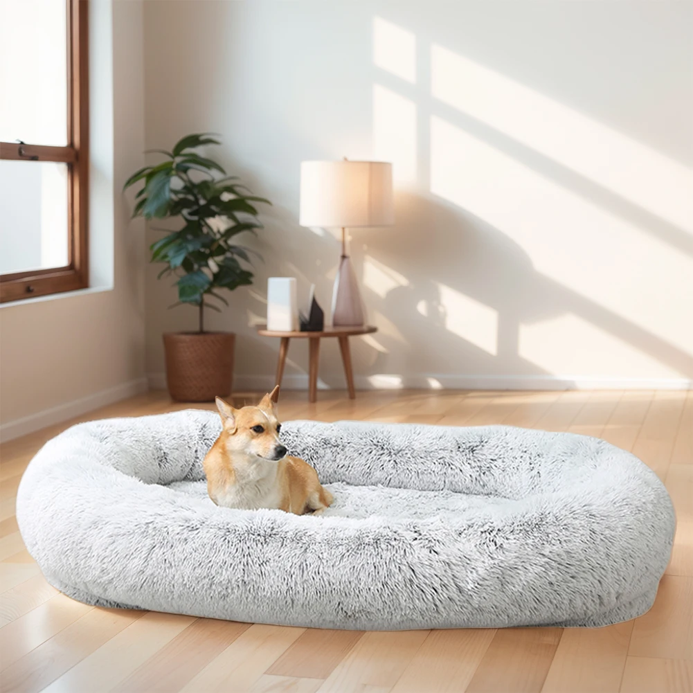 Adult Nap Bed Kennel Dog Bed Sofa Basket Human Size Giant Dog Bed Long Plush Large Pet Bed for Adults Human