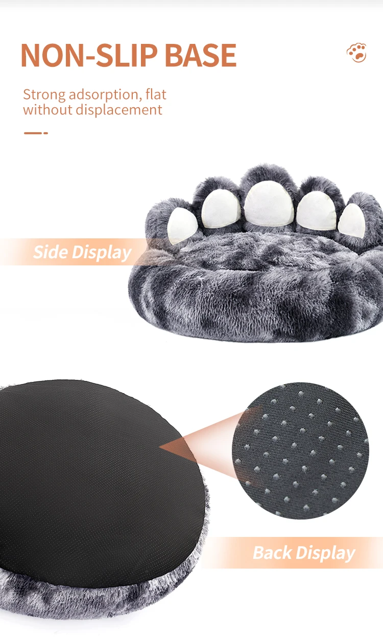 Cozy Comfy Pet Dog Bed Paw Shape Warm Dog Bed Cushion for Your Furry Friend Fluffy Dog Bed Cat Mat Deep Sleeping Warm Thickened