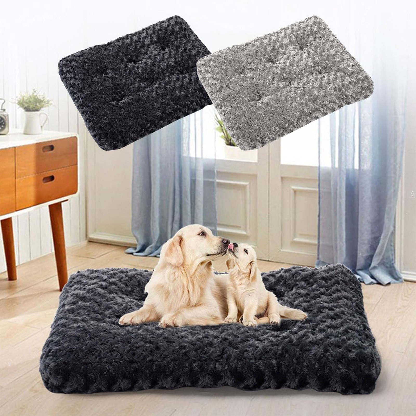 Dog Bed Orthopedic Crate Foam Dog Bed With Removable Washable Cover Dog Mattress Nonskid Bottom Nesting Boxes Chicken Metal