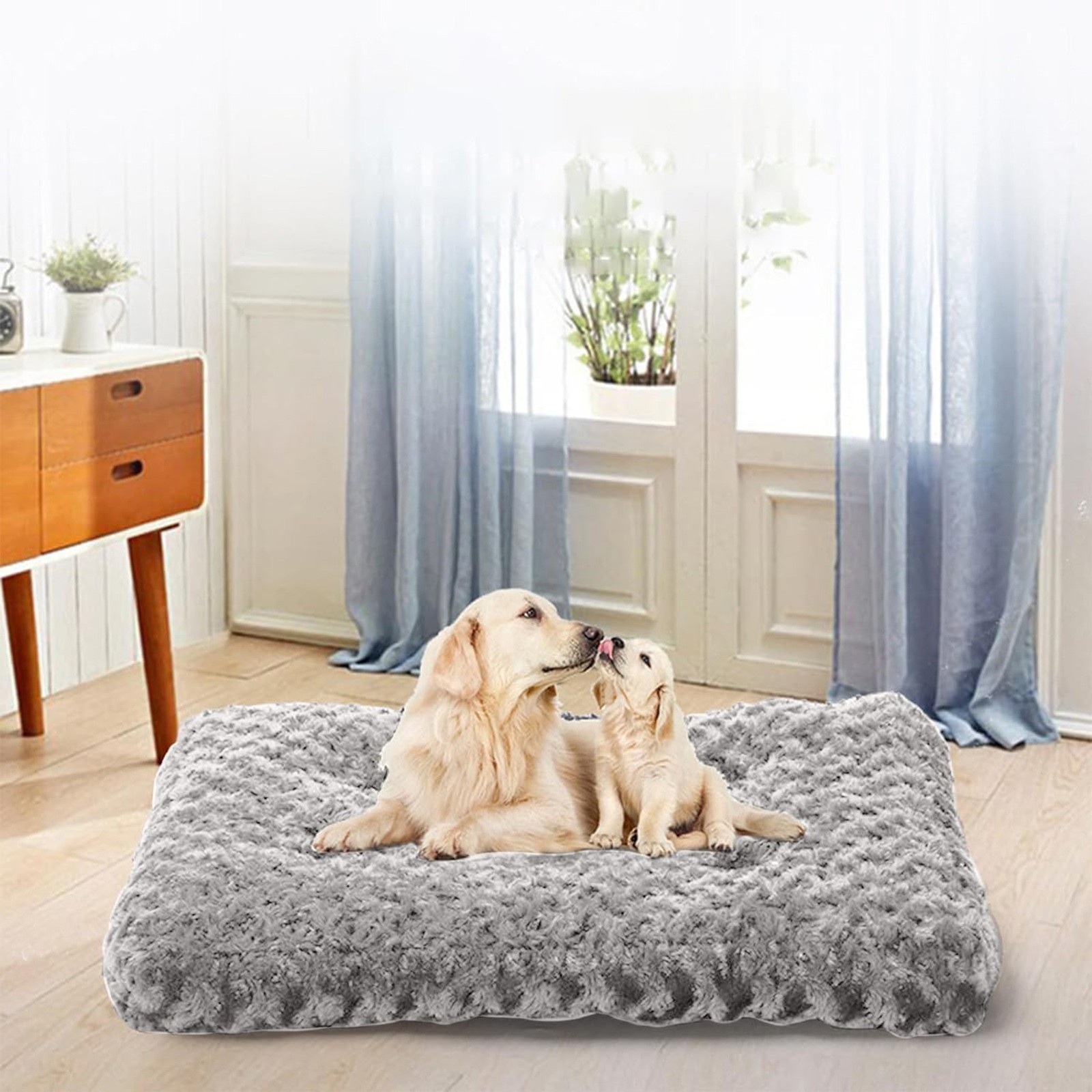 Dog Bed Orthopedic Crate Foam Dog Bed With Removable Washable Cover Dog Mattress Nonskid Bottom Nesting Boxes Chicken Metal