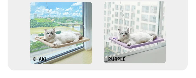 Ultra-Soft Cat Window Hammock Bed - Cozy Cloud-Like Perch for Feline Naptime - Securely Mounted, Perfect Space-Saving