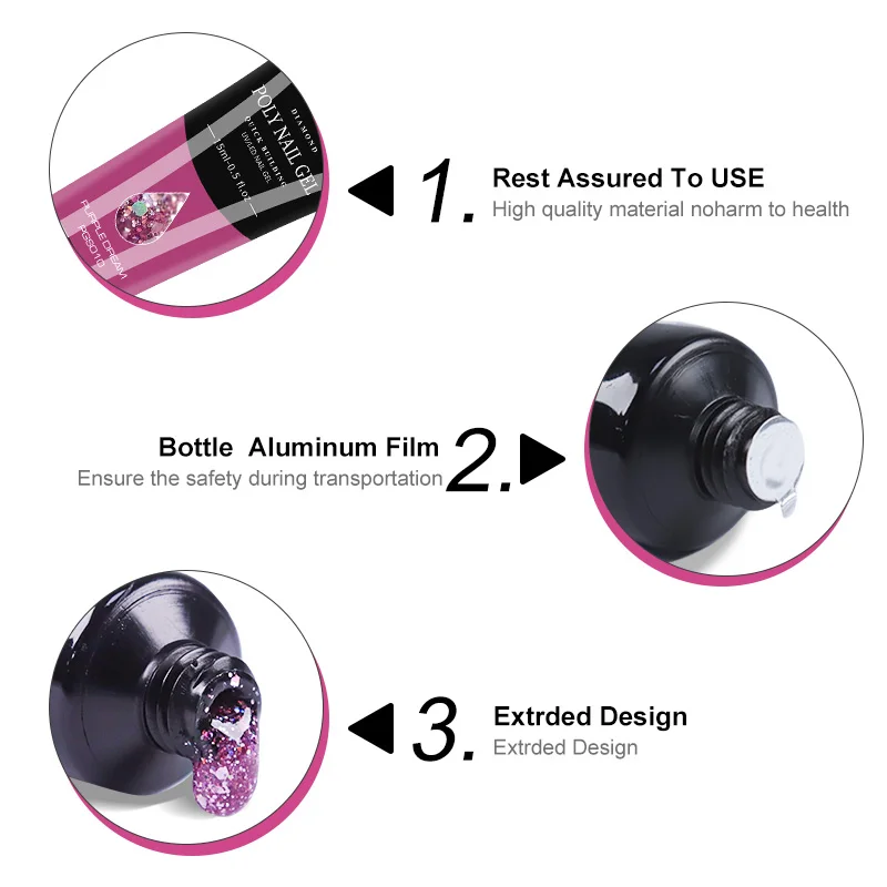 LIMEGIRL 15ml Nail Extension Gel Set Quick Extend Mold Nail Kit Gel Set For Manicure Tools Vernis Semi Permanent Set