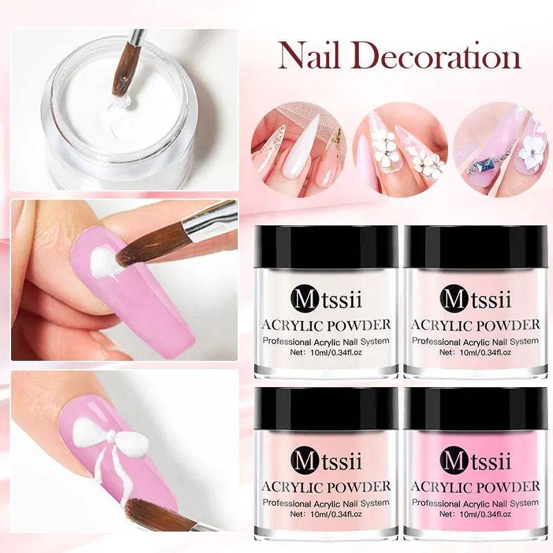 Nail Acrylic Powder and Liquid Monomer Nails Art Decoration For Manicure Set Kit Crystal Nail Glitter 3D Nail Tips Carving Tools