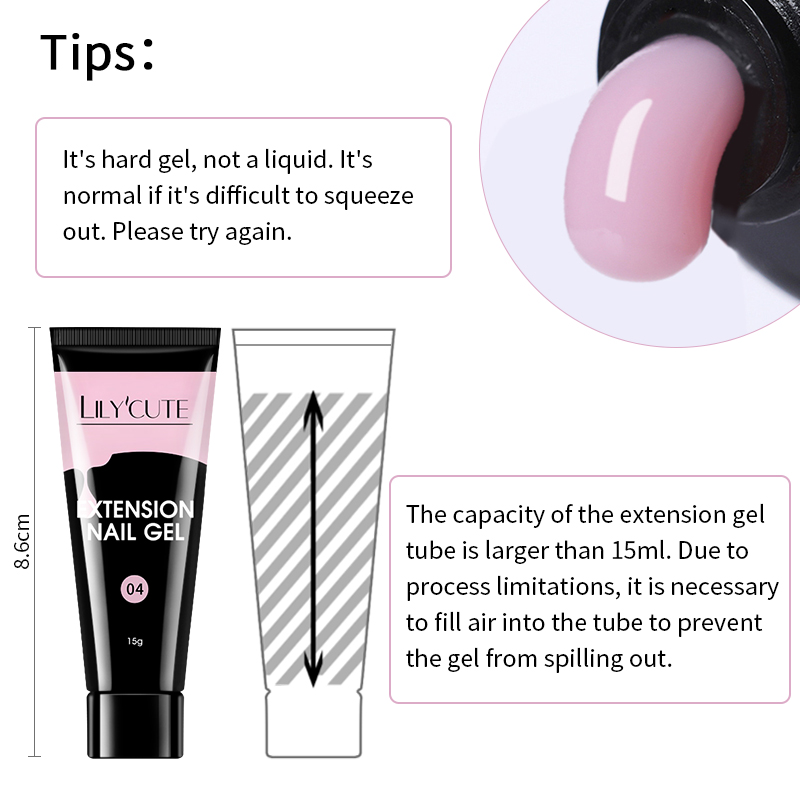 LILYCUTE Nail Gel Kit 6W LED Lamp Full Manicure Set Vernis Semi Permanent Quick Extension Gel Nail Acrylic Solution For Nail Art