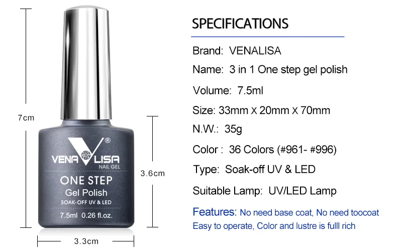 Venalisa VIP Kit 36/60 Colors Nail Gel Polish Set Fast Delivery Soak Off UV LED Base Coat Topcoat Color Book Nail Manicure Gel