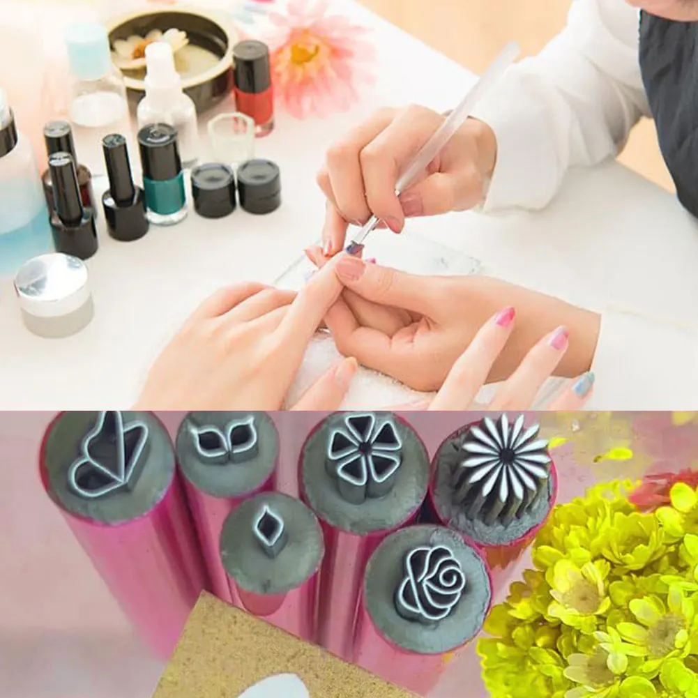 6PCS Nail Art Stamp Pen Set Floral Butterfly Pattern Nail Graffiti Pen Nail Art Designs Nails Stamper Printer Manicure Tools