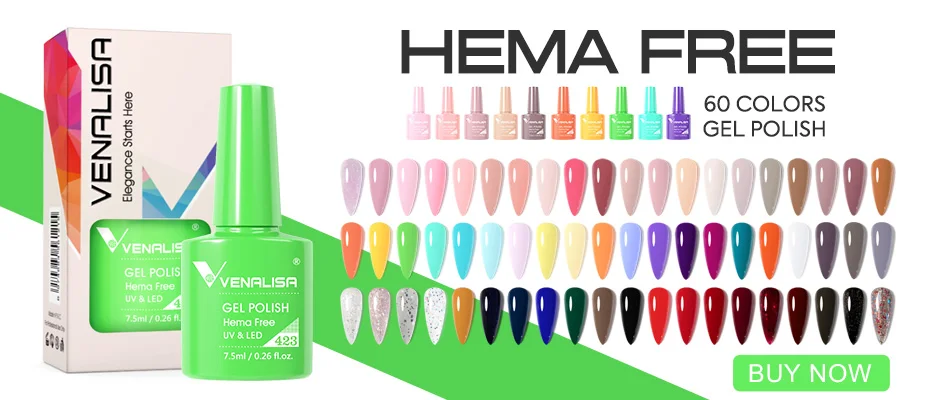 Nail Gel Display Storage Box (not with the gel) HEMA FREE VIP Kit VENALISA Gel Nail Polish Set CANNI Full Coverage Nail Manicure