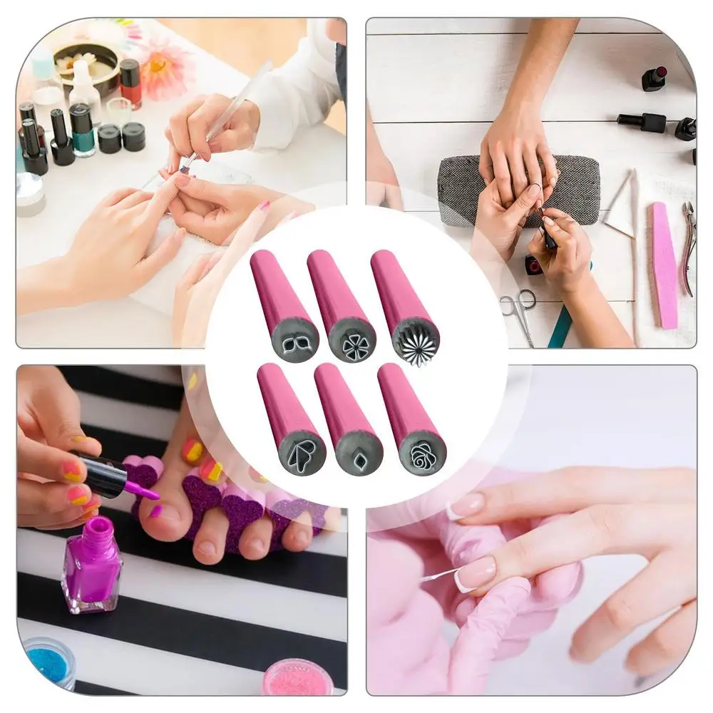 Nail Seal Pen Set with Fine Nib Handmade Nail Stamps Painting Pen Nail Painting Tool for Nails Salon Travel and Home