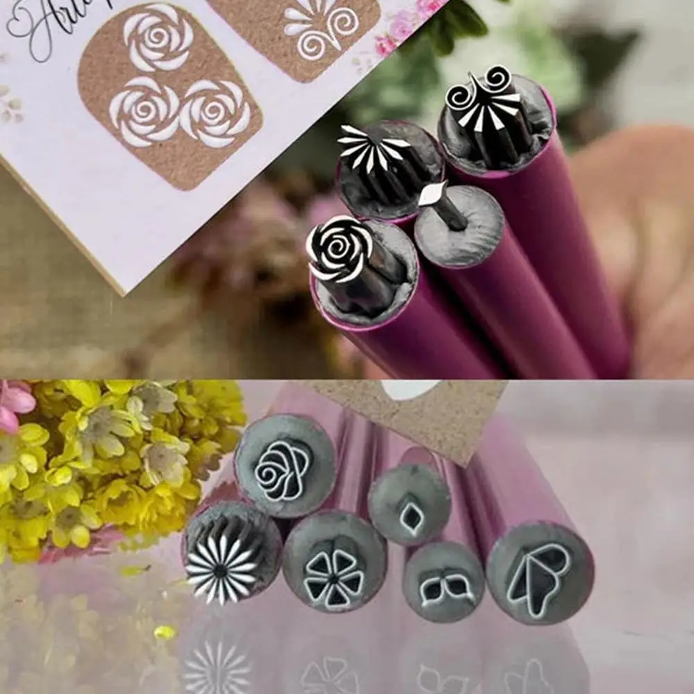 Nail Seal Pen Set with Fine Nib Handmade Nail Stamps Painting Pen Nail Painting Tool for Nails Salon Travel and Home