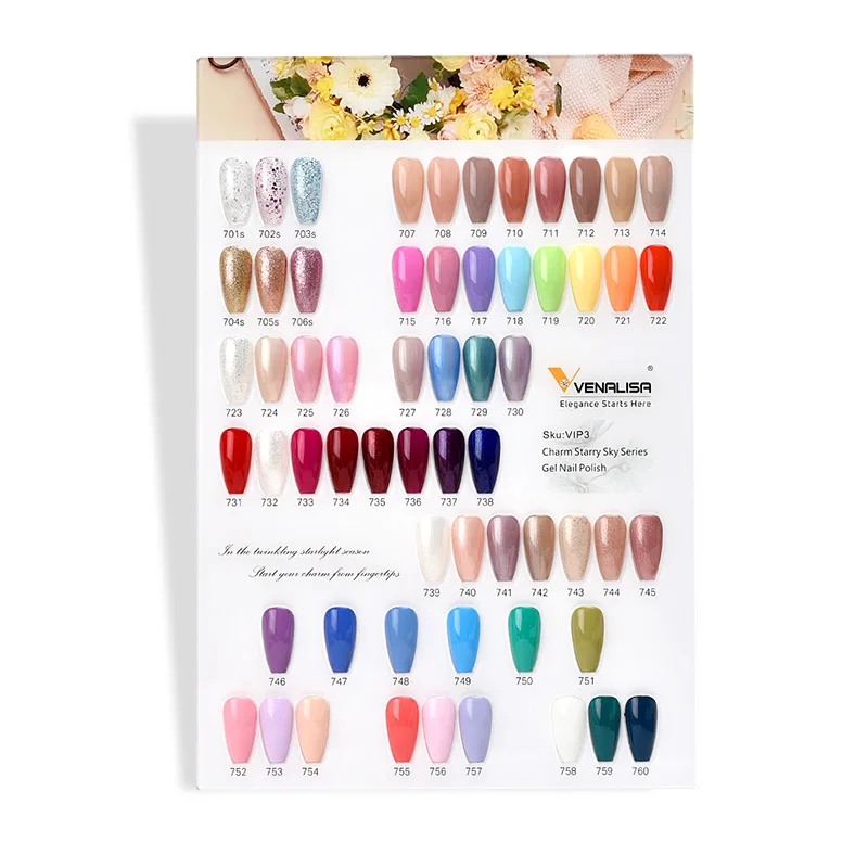 7.5ml VENALISA Gel Nail Polish Set VIP3 Gel Nail New Arrival Nail Varnish Kit Luxury Upgraded Gel Lacquer Nail Manicure