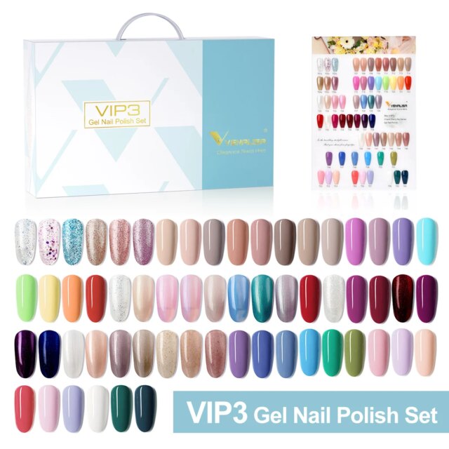 7.5ml VENALISA Gel Nail Polish Set VIP3 Gel Nail New Arrival Nail Varnish Kit Luxury Upgraded Gel Lacquer Nail Manicure