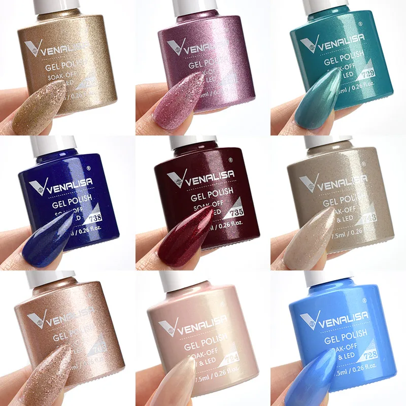 7.5ml VENALISA Gel Nail Polish Set VIP3 Gel Nail New Arrival Nail Varnish Kit Luxury Upgraded Gel Lacquer Nail Manicure