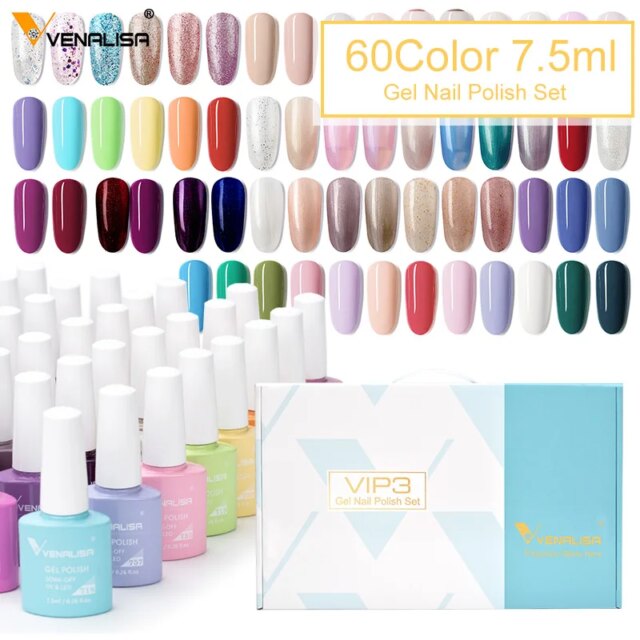 7.5ml VENALISA Gel Nail Polish Set VIP3 Gel Nail New Arrival Nail Varnish Kit Luxury Upgraded Gel Lacquer Nail Manicure - Image 2