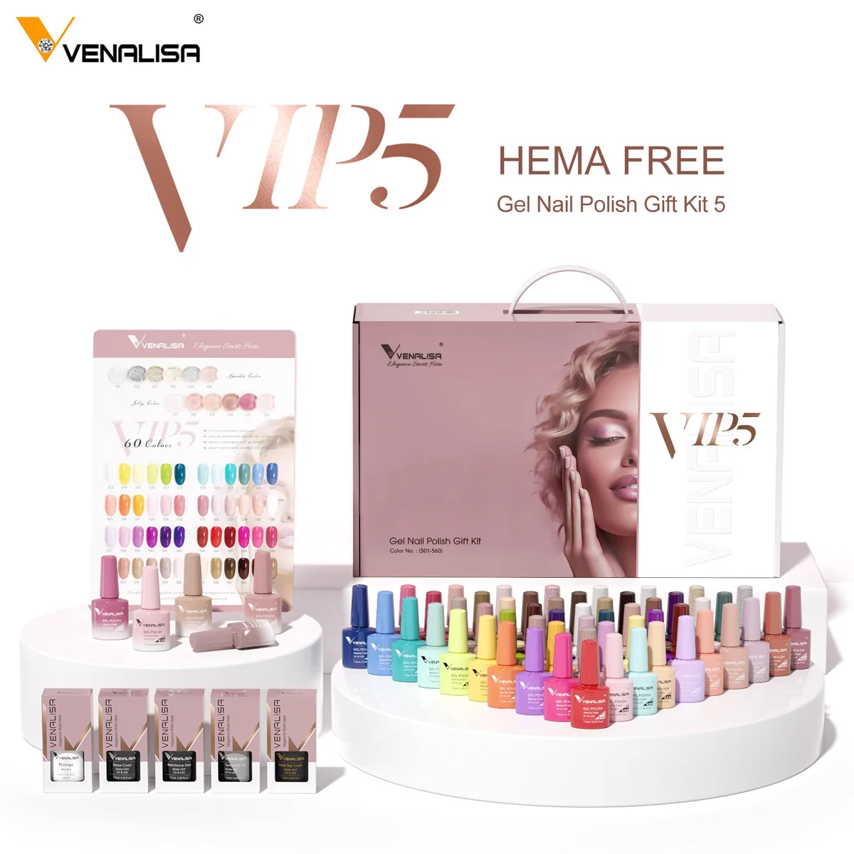 7.5ml VENALISA Gel Nail Polish Set VIP3 Gel Nail New Arrival Nail Varnish Kit Luxury Upgraded Gel Lacquer Nail Manicure