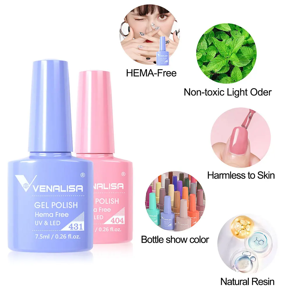 7.5ml VENALISA Gel Nail Polish Set VIP3 Gel Nail New Arrival Nail Varnish Kit Luxury Upgraded Gel Lacquer Nail Manicure