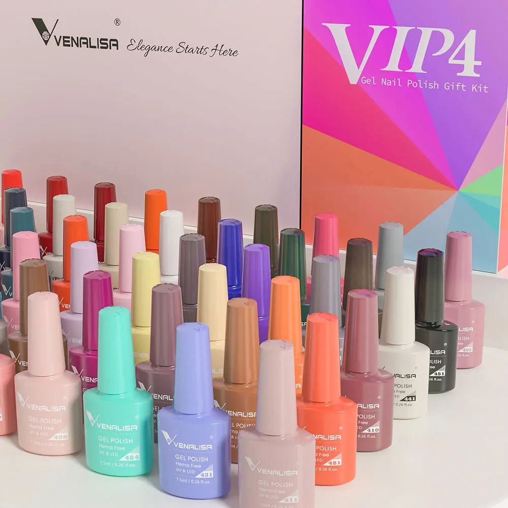 7.5ml VENALISA Gel Nail Polish Set VIP3 Gel Nail New Arrival Nail Varnish Kit Luxury Upgraded Gel Lacquer Nail Manicure