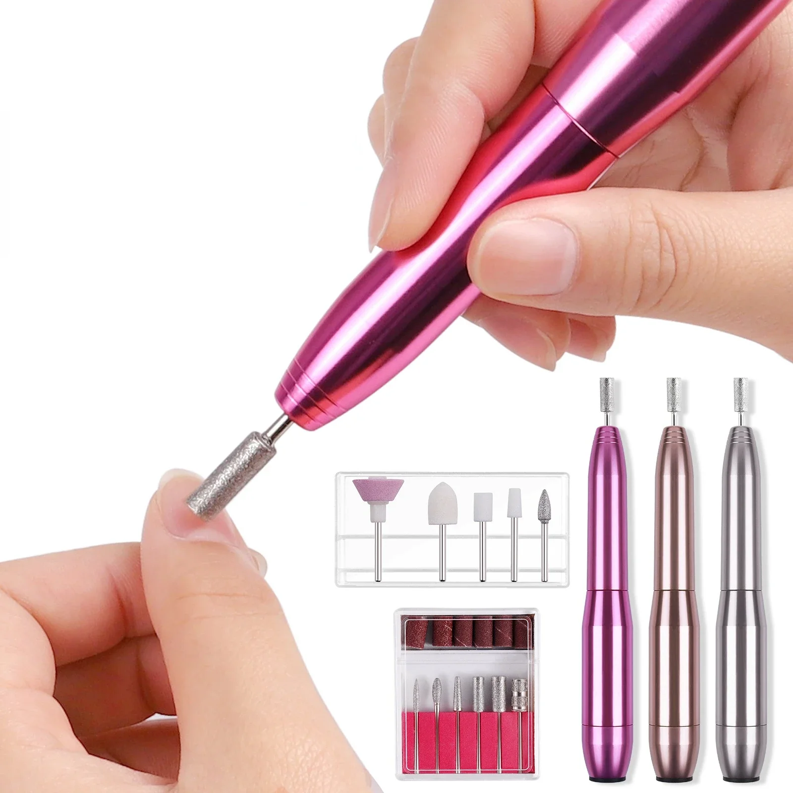 1 Set Professional Electric Nail Drill Machine Manicure Machine Pedicure Drill Set Ceramic Nail File Nail Drill Equipment Tools