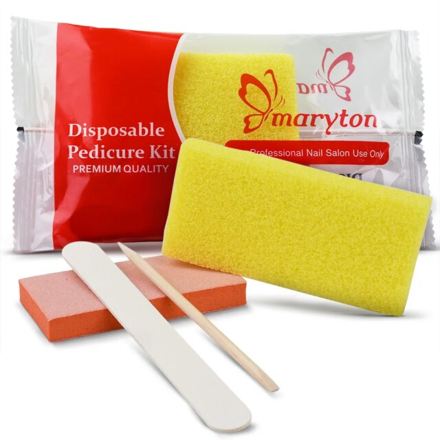 800 Sets Disposable Pedicura Kits Nail Care Cuticle Remover Sanding File Accessories Supplies