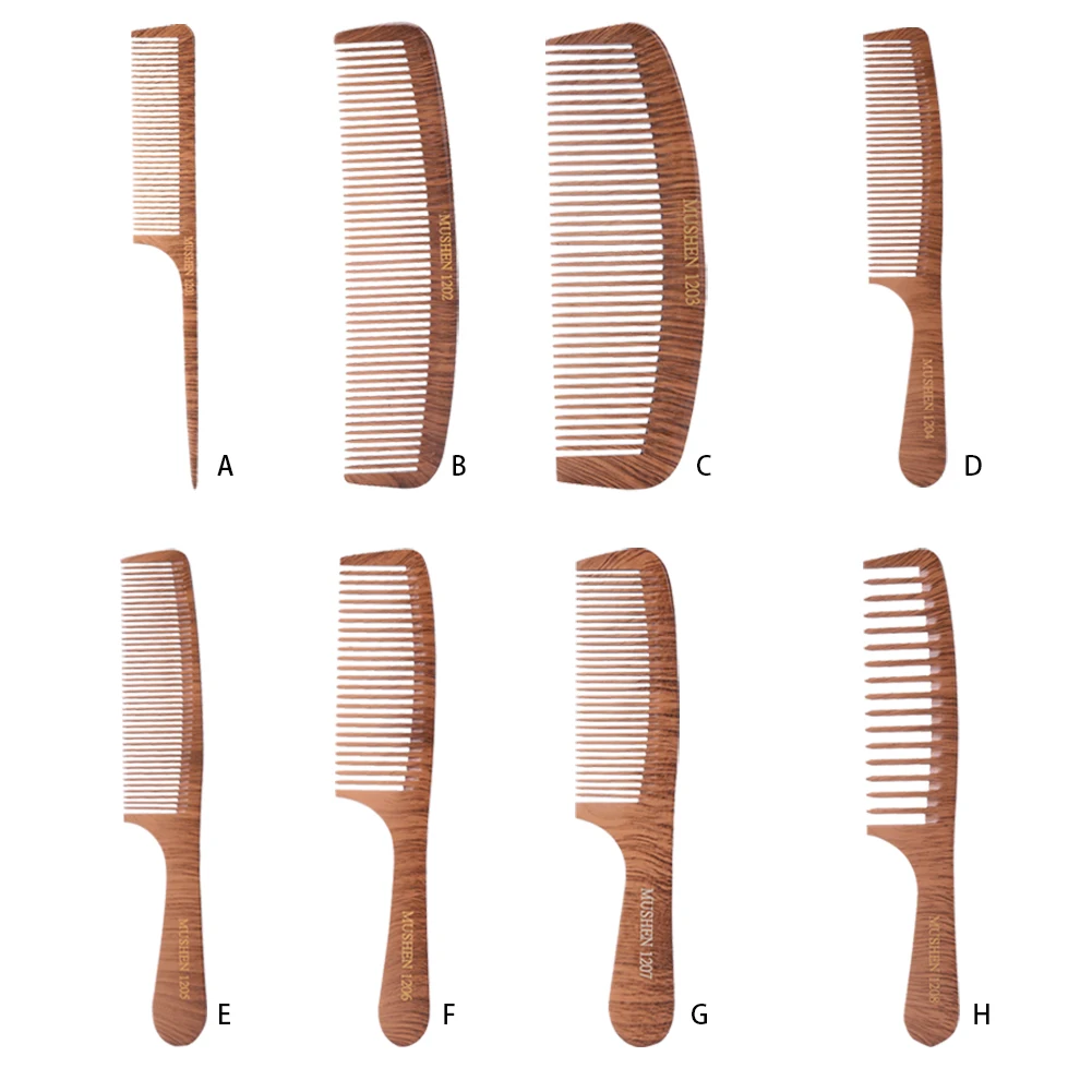 1Pcs Natural Pear Wood Comb Anti-Static Handcrafted Fine Tooth Comb Massage Head Classic Comb Hair Styling Hair Care Tool