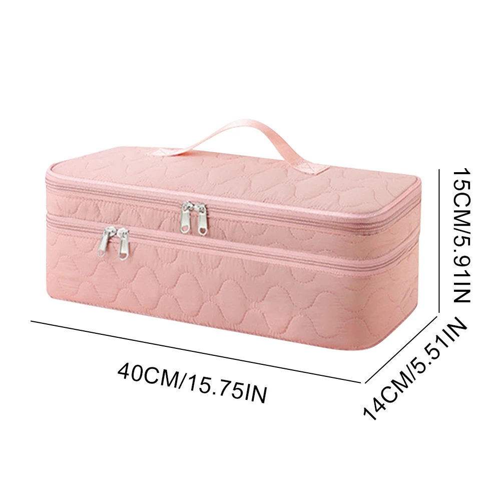 Double-Layer Travel Carrying Case Hair Tools Travel Bag Hair Dryer Organizer Bag for Revlon One-Step Hair Dryer Brush/Volumizer