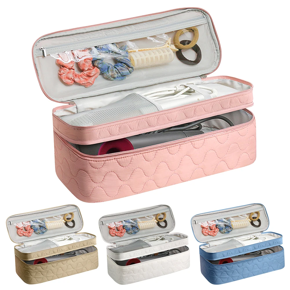 Double-Layer Travel Carrying Case Hair Tools Travel Bag Hair Dryer Organizer Bag for Revlon One-Step Hair Dryer Brush/Volumizer