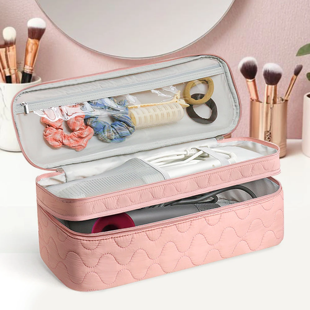 Double-Layer Hair Tools Travel Bag Hair Dryer Organizer Bag Curling Irons Bag for Revlon One-Step Hair Dryer Brush/Volumizer