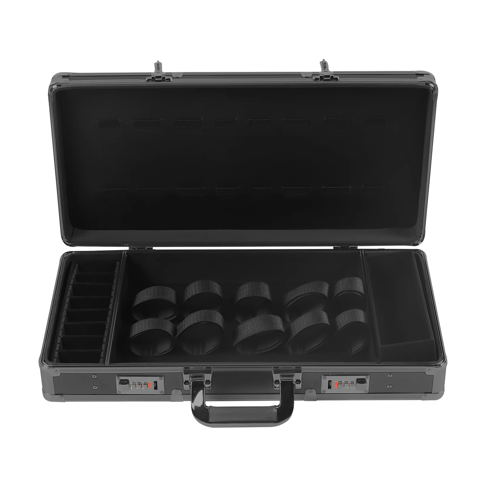 Black Barber Tool Travel Case Hairdresser Salon Storage Case Portable Large Capacity Styling Accessories Barber Bin with lock