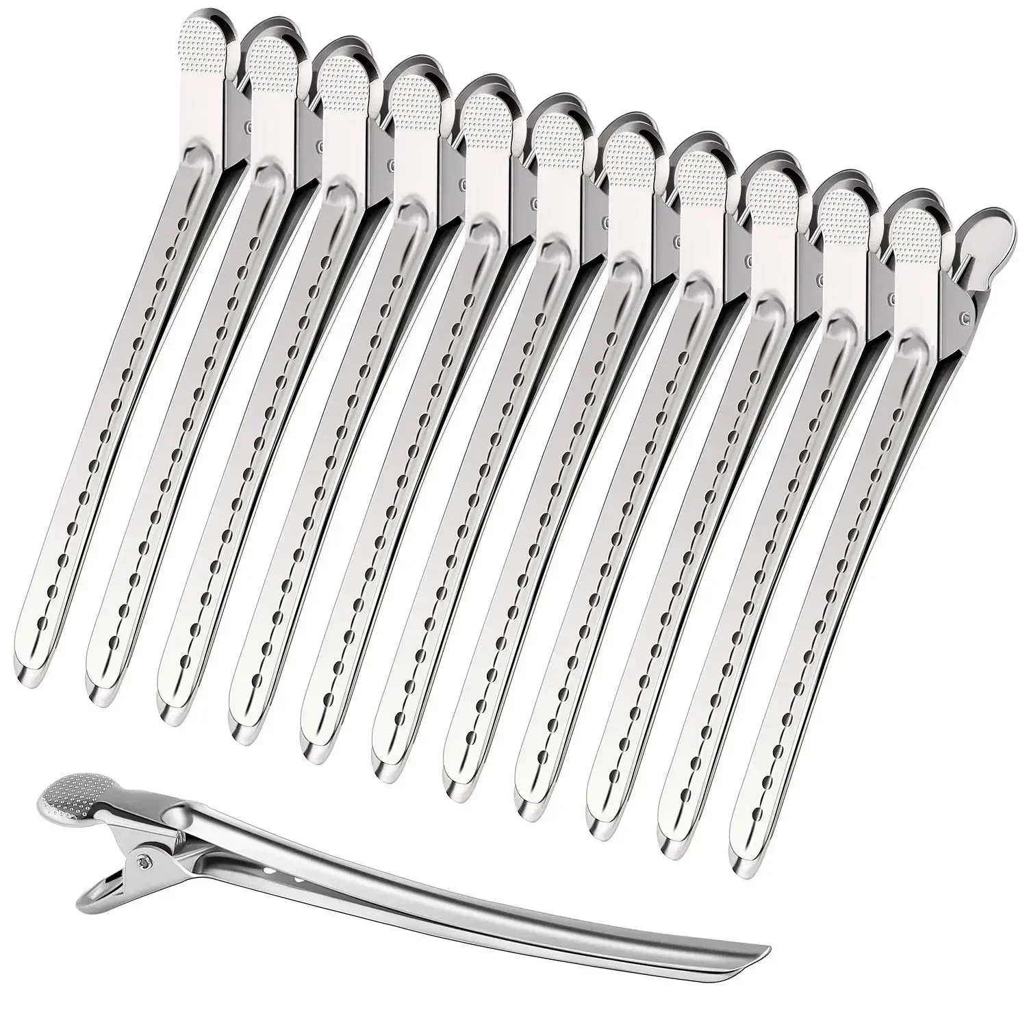 5/10Pcs Hair Care Clips Stainless Steel Hairdressing Sectioning Clips Clamps For Hairdressing Barber Hair Cut Use Styling Tools