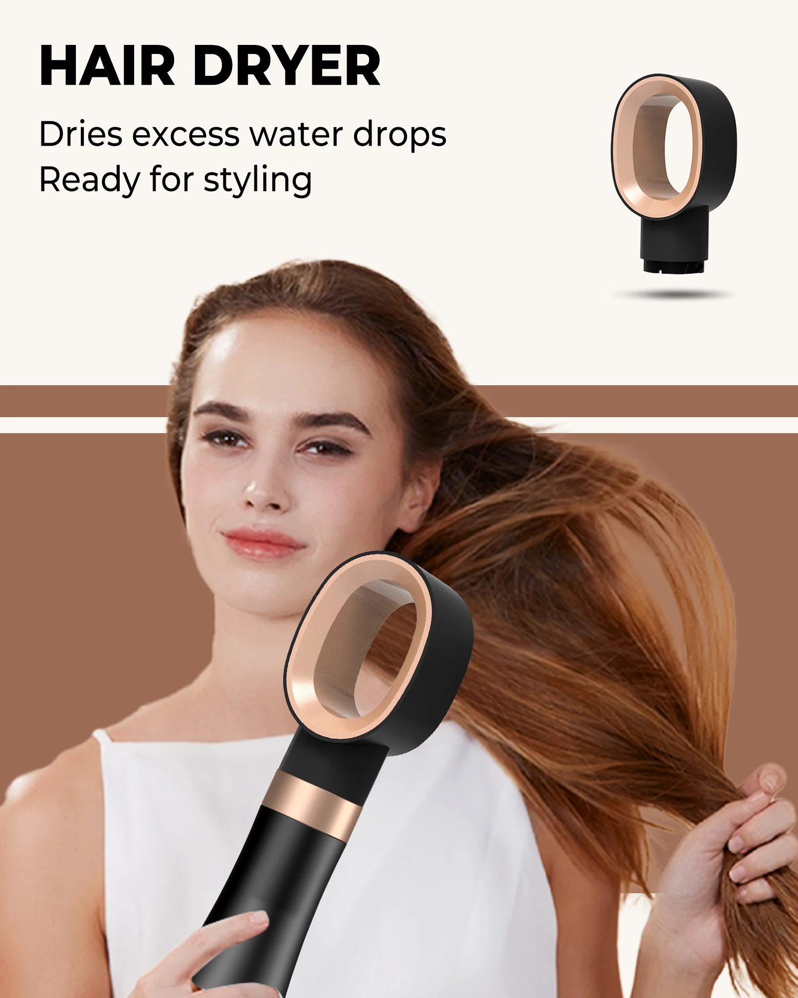 Professional Blow Dryer Brush 4 In 1 Detachable Hair Dryer Brush Hot Air Styling Comb Negative Ion Hairdryer Curling Comb