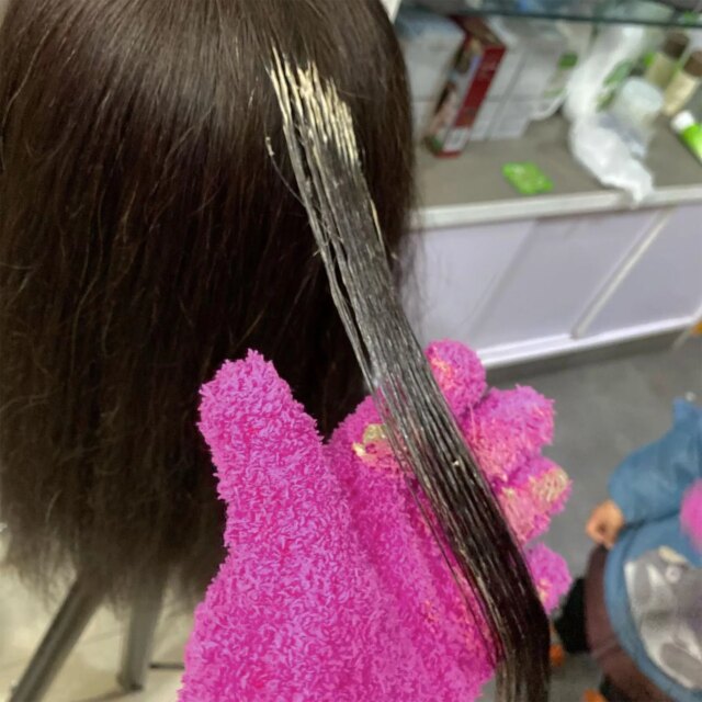 Hair Gloves Microfiber Gloves Hair Dye Gloves Barber Accessories Home Hair Styling Tools Black Pink Gloves Cleaning Fuzzy Mitts - Image 3