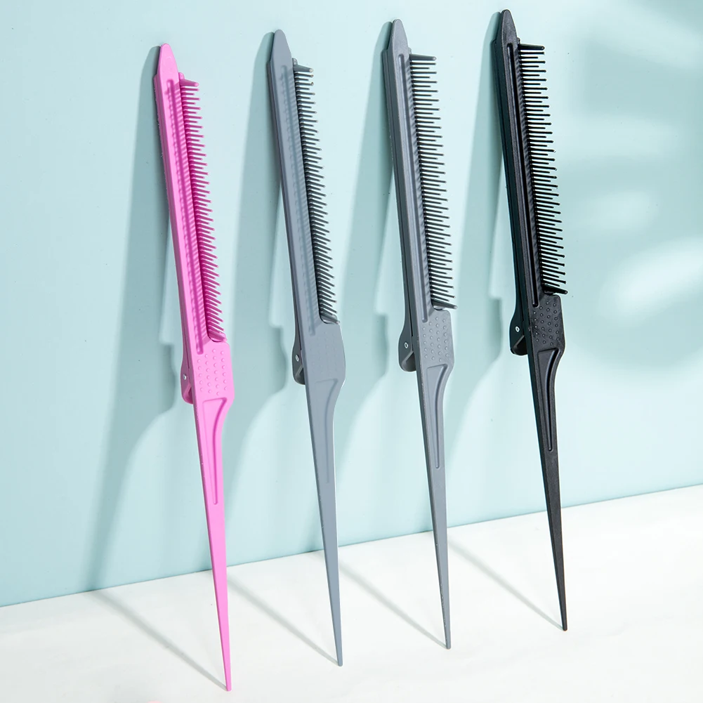 Professional Hairdressing Combs Hairdressing High-gloss Comb Weave with Hair Clip Hair Salon Color Brush Salon Styling Tools