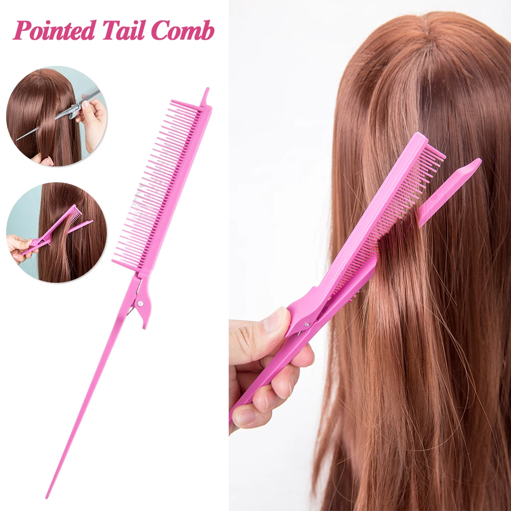 Professional Hairdressing Combs Hairdressing High-gloss Comb Weave with Hair Clip Hair Salon Color Brush Salon Styling Tools