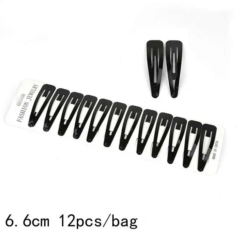 Black Sample 12pcs/set Metal Hair Barrettes Hairpins BB Headbands hair clips for girls Womens Hairgrips Hair Styling Accessories