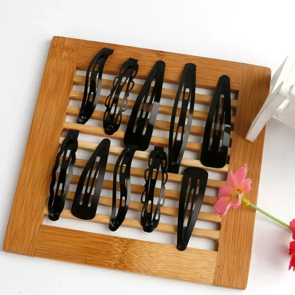 Black Sample 12pcs/set Metal Hair Barrettes Hairpins BB Headbands hair clips for girls Womens Hairgrips Hair Styling Accessories