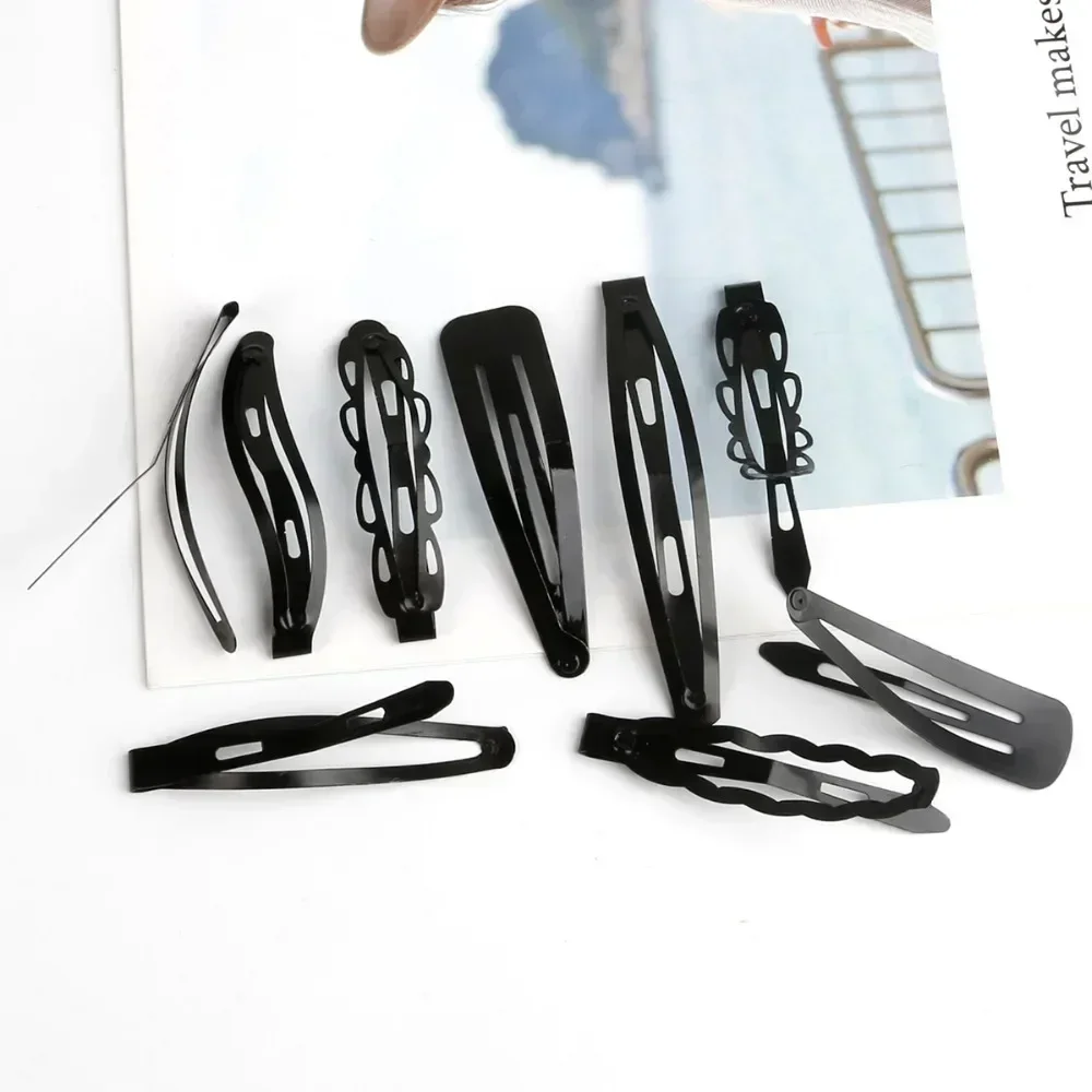 Black Sample 12pcs/set Metal Hair Barrettes Hairpins BB Headbands hair clips for girls Womens Hairgrips Hair Styling Accessories