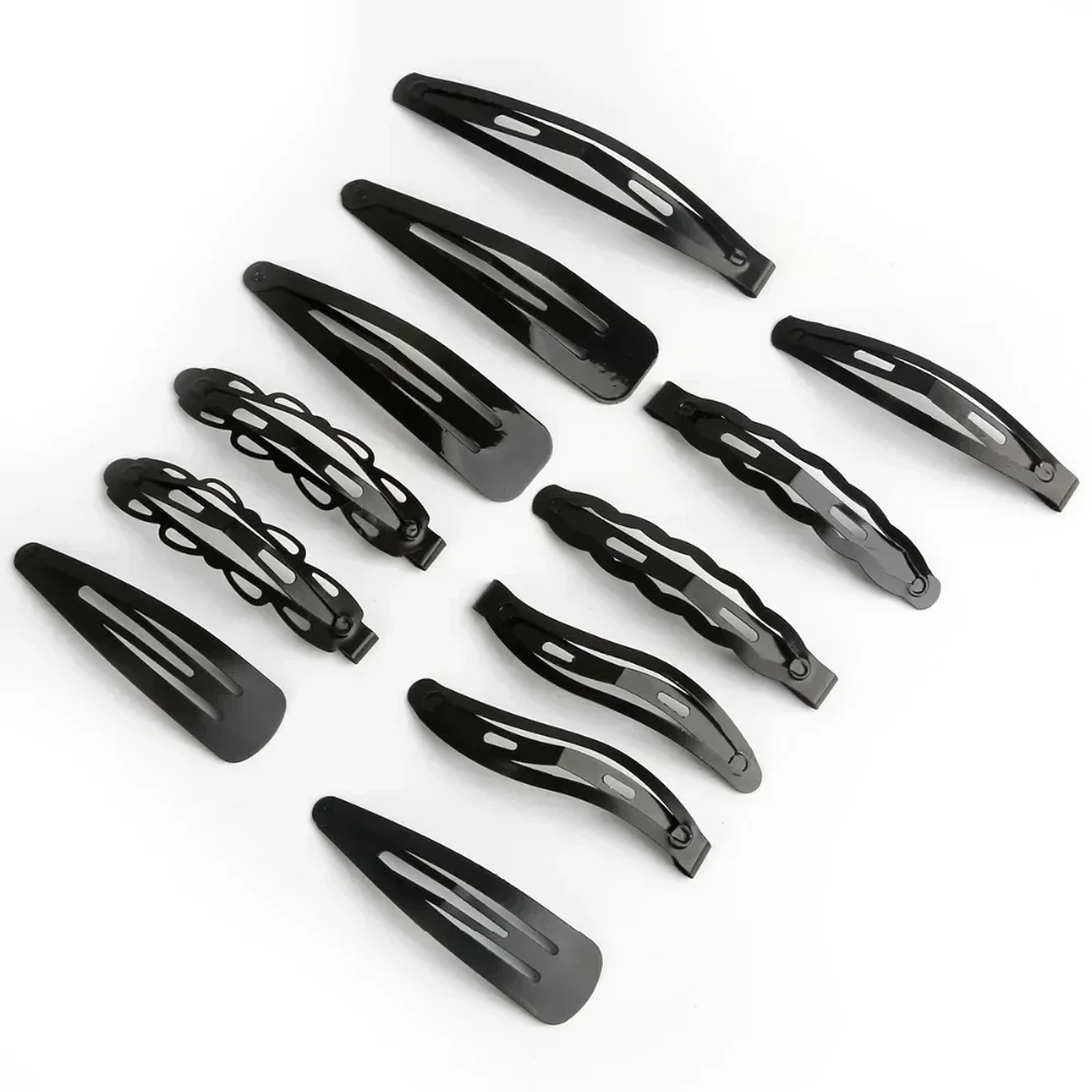 Black Sample 12pcs/set Metal Hair Barrettes Hairpins BB Headbands hair clips for girls Womens Hairgrips Hair Styling Accessories