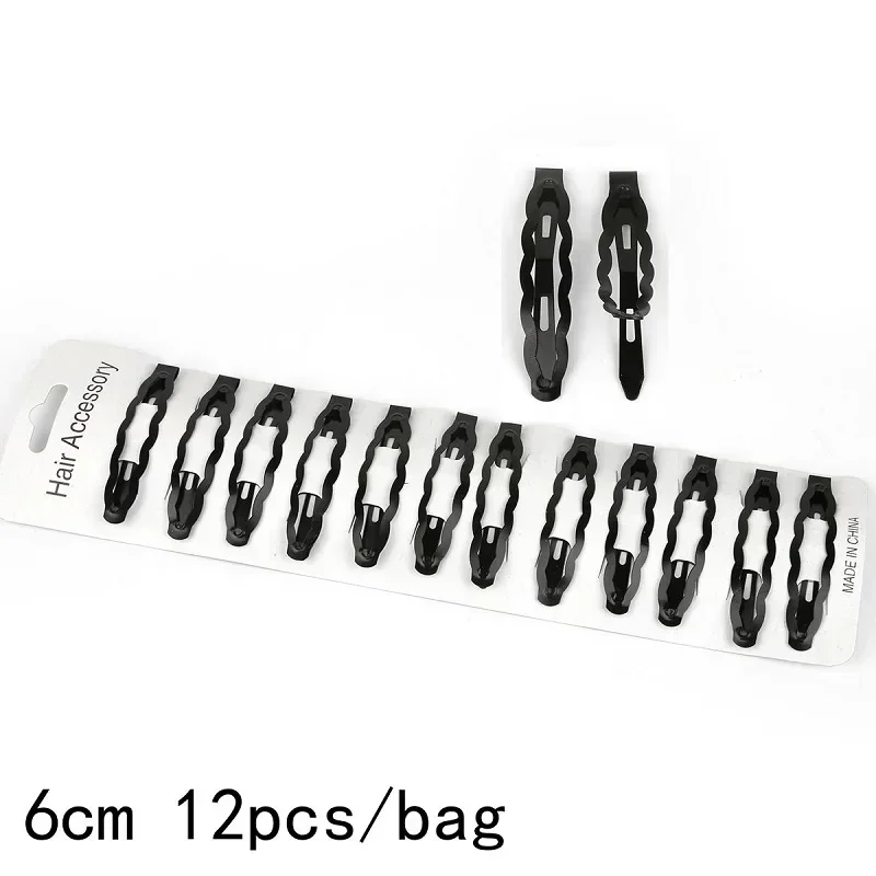 Black Sample 12pcs/set Metal Hair Barrettes Hairpins BB Headbands hair clips for girls Womens Hairgrips Hair Styling Accessories